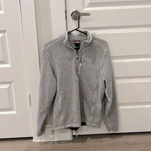 The North Face Grey Fleece Lined Half Zip Jacket S
